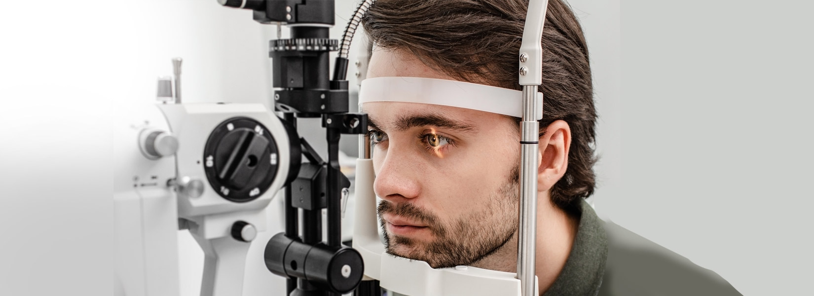 young man during eye exam in Atascocita